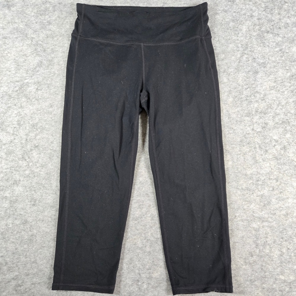 Athleta Womens Black Supplex Capri Athletic Leggings M